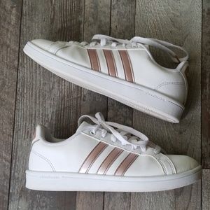 Adidas Grand Court 3 Stripe Rose Gold 